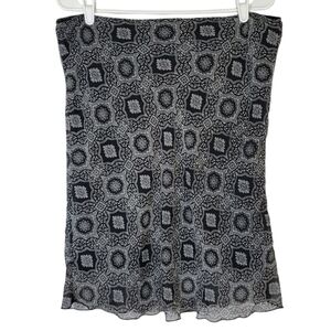 🟢2237 * Body Central Geometric Pencil Skirt Black White Size M Vintage 90s Y2K